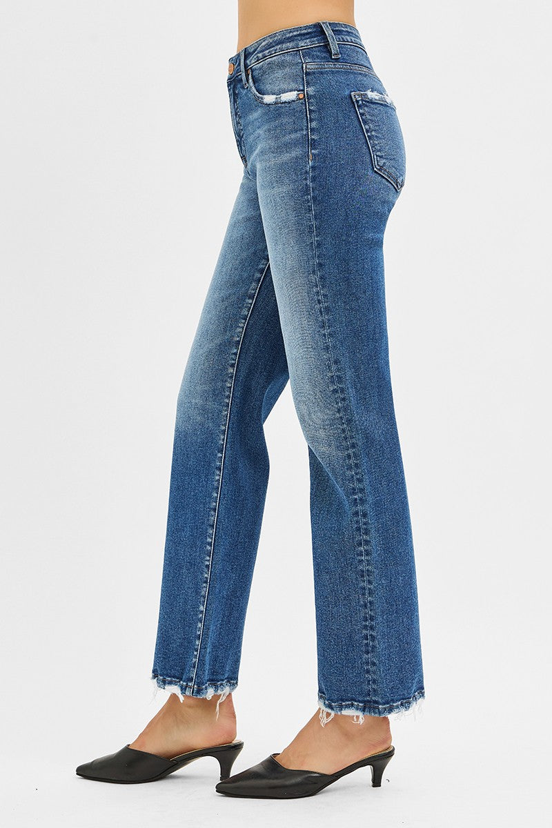Risen Jeans | Tummy Control High Rise Ankle Straight