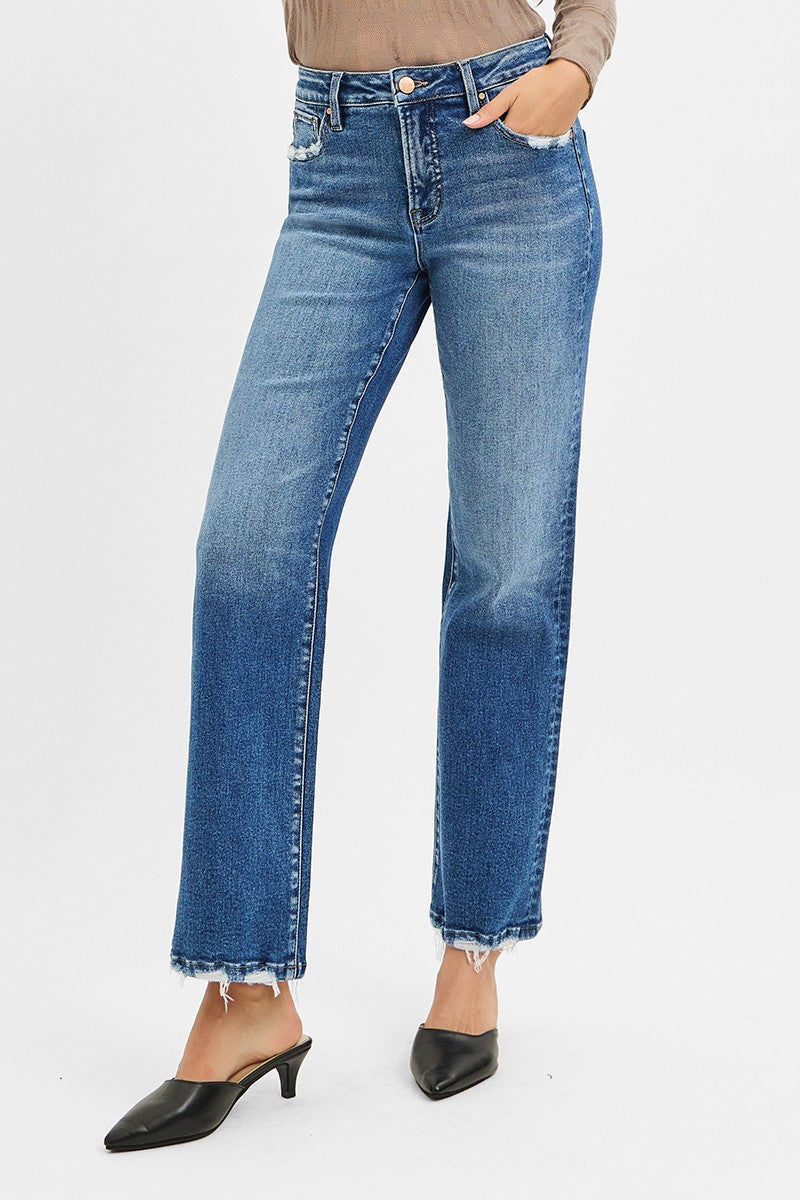 Risen Jeans | Tummy Control High Rise Ankle Straight