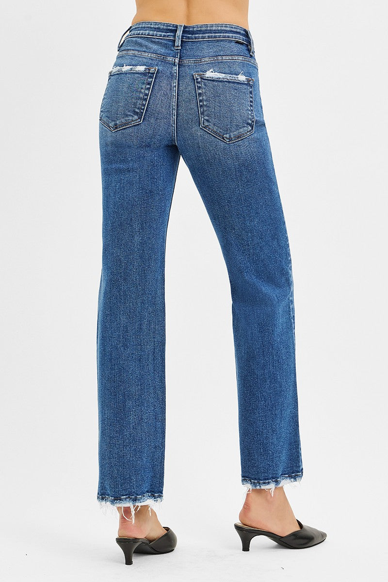 Risen Jeans | Tummy Control High Rise Ankle Straight