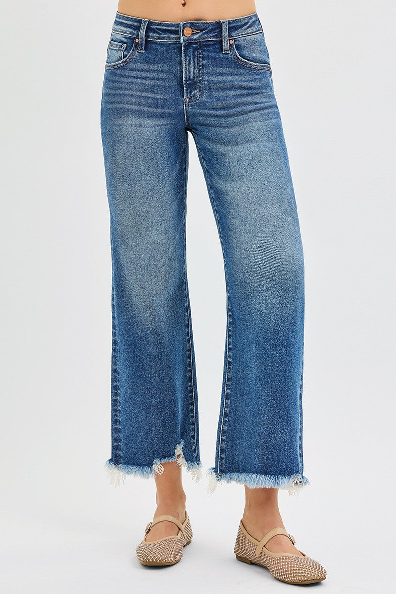 Risen Jeans | Mid Rise Crop Straight