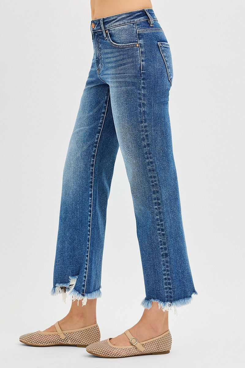Risen Jeans | Mid Rise Crop Straight