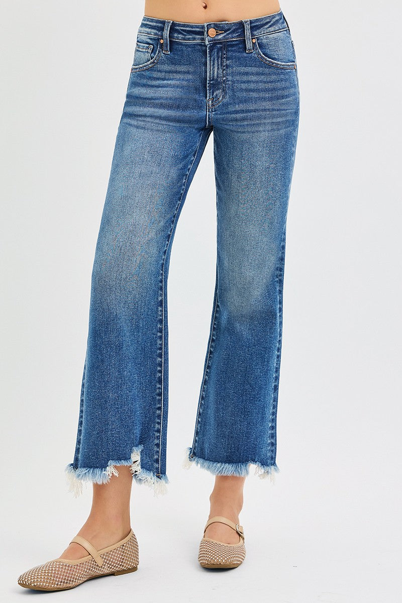 Risen Jeans | Mid Rise Crop Straight