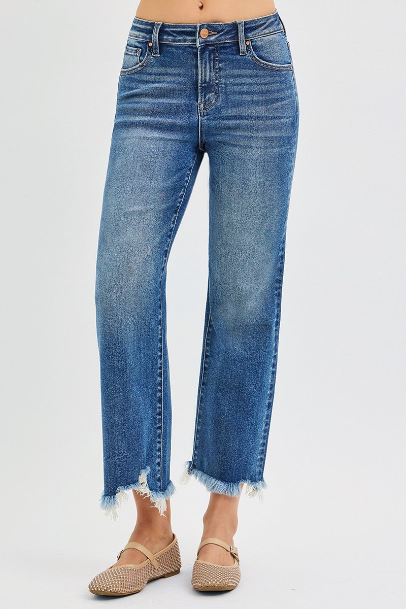 Risen Jeans | Mid Rise Crop Straight
