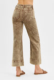 Risen Jeans | High Rise Crop Corduroy Mocha