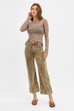 Risen Jeans | High Rise Crop Corduroy Mocha