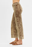 Risen Jeans | High Rise Crop Corduroy Mocha