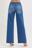 Risen Jeans | Mid Rise Wide Leg Front Patch Pocket