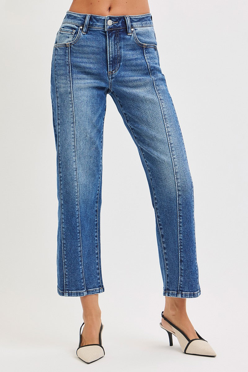 Risen Jeans | High Rise Crop Straight