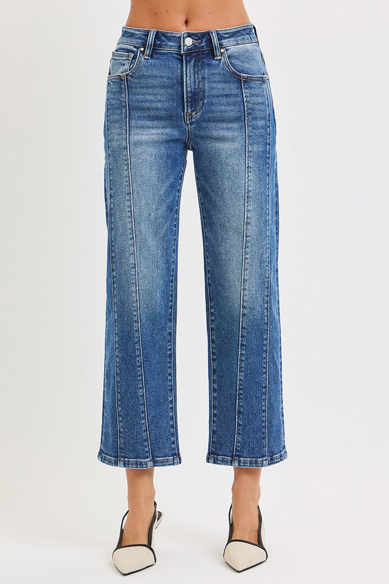 Risen Jeans | High Rise Crop Straight