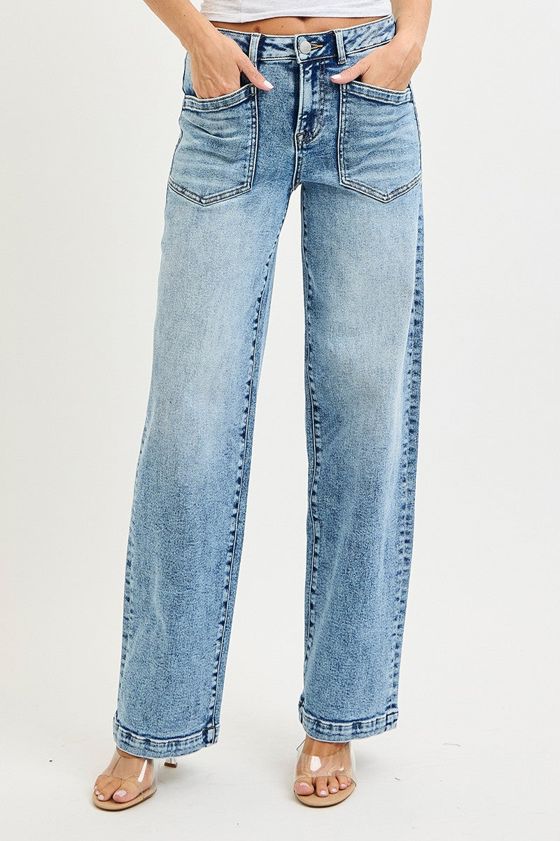Risen Jeans | Slouchy Baggy w/ Patch Pocket Detail