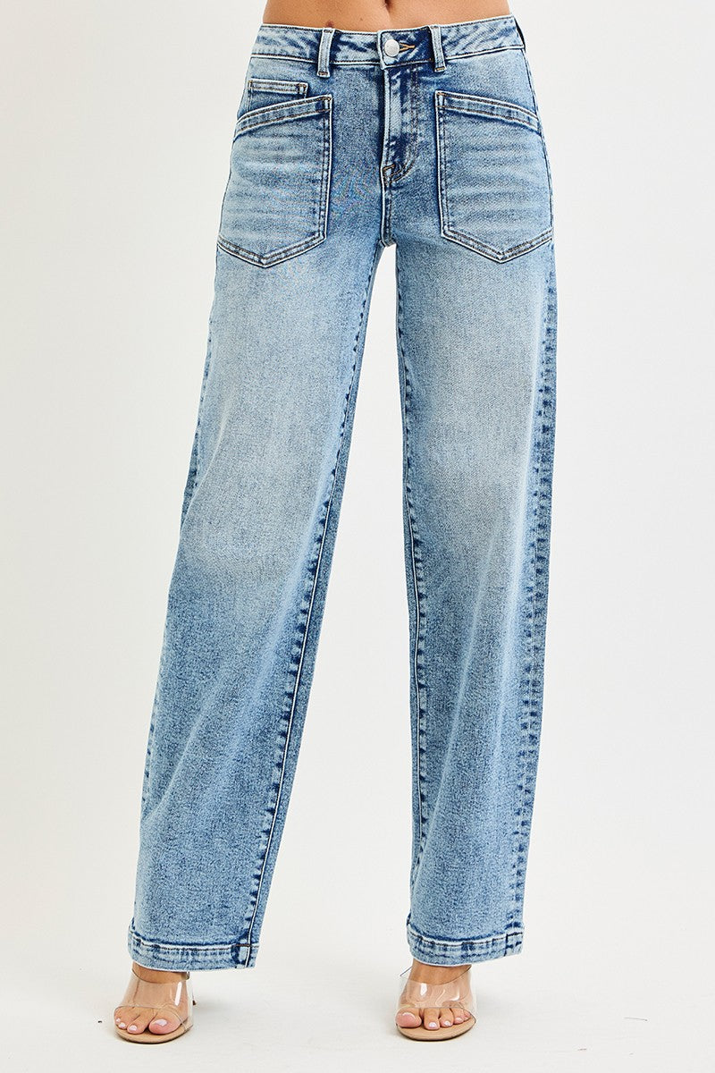 Risen Jeans | Slouchy Baggy w/ Patch Pocket Detail
