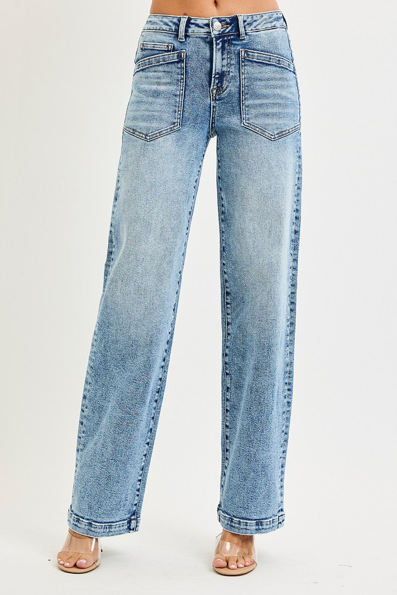 Risen Jeans | Slouchy Baggy w/ Patch Pocket Detail