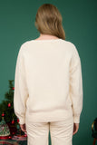 Teddy Bear Knit Sweater Top | Cream