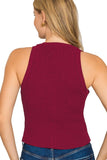 Ribbed Sweater Vest | Cabernet
