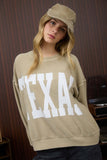 Texas Ribbed Sweater Top | Vintage Khaki