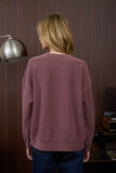 Texas Ribbed Sweater Top | Vintage Burgundy
