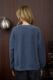 Texas Ribbed Sweater Top | Vintage Blue