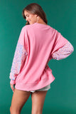 Nutcracker Velvet Sequin Sweatshirt | Pink