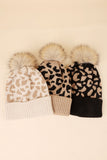 *DOORBUSTER DEAL | Leopard Pom Pom Beanie