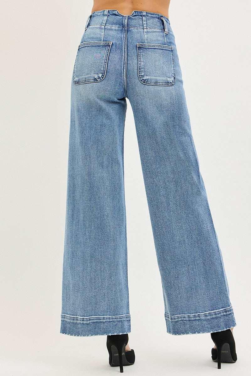 Risen Jeans | High Rise Ankle Wide Seam