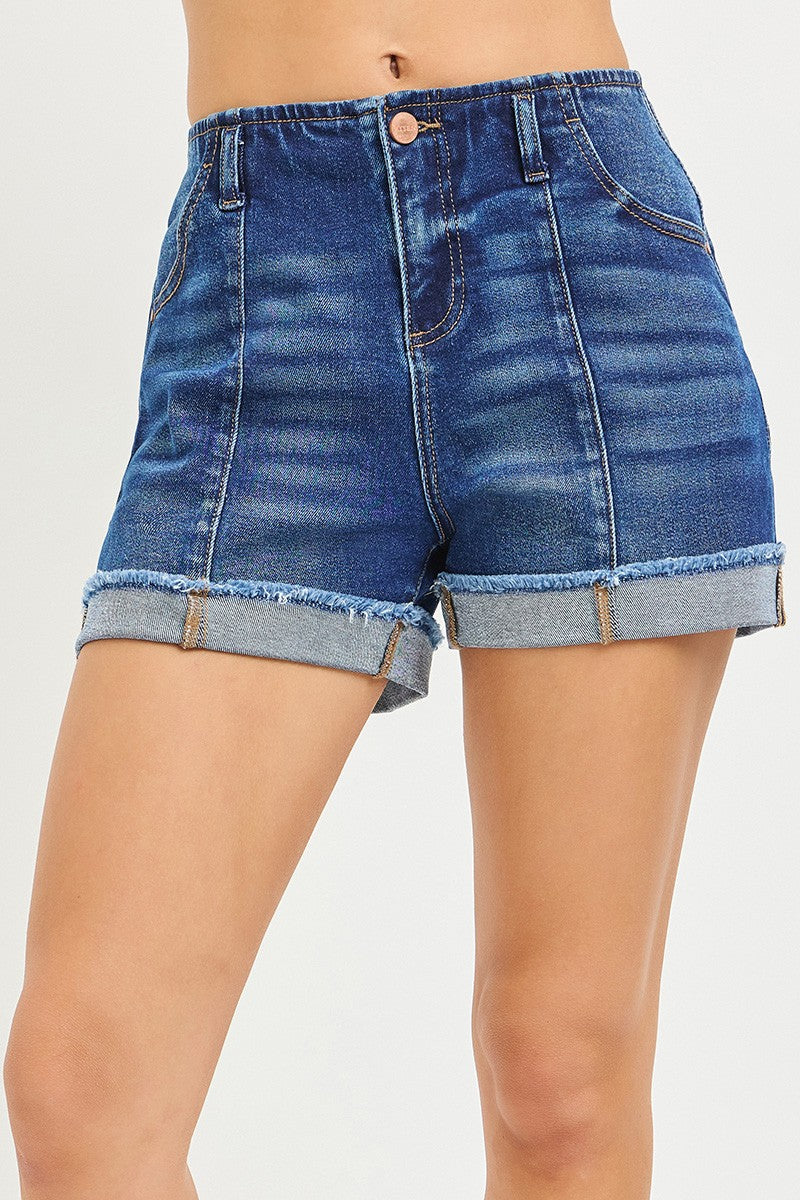 Risen Denim Shorts | Slouchy Cuffed