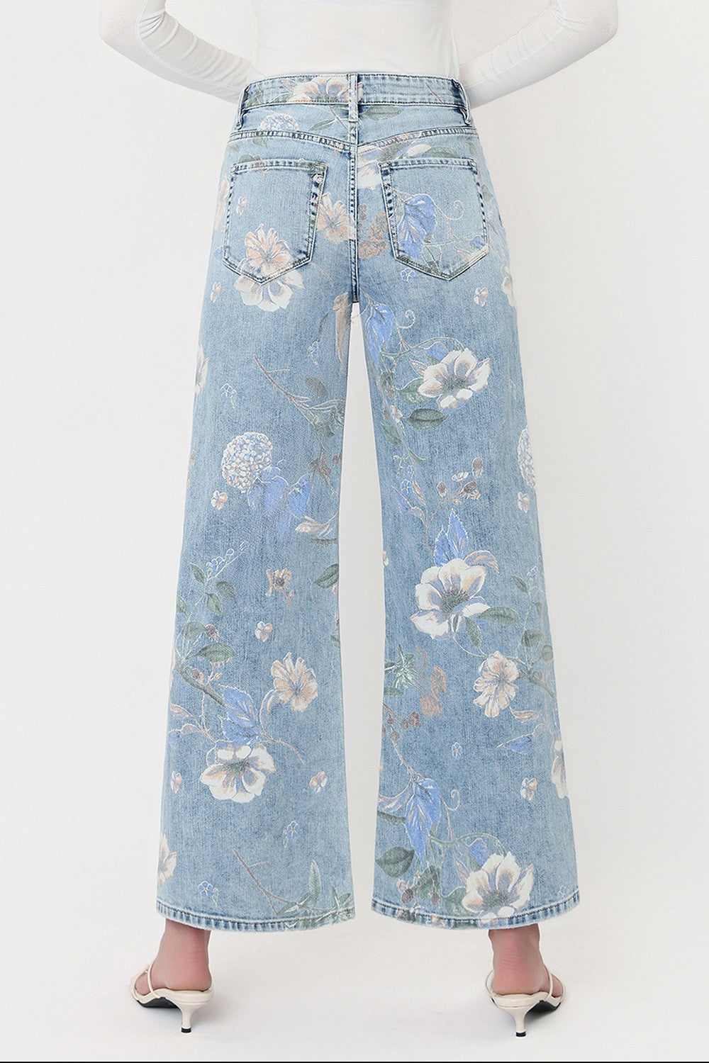 Vervet by Flying Monkey Jeans | Super High Rise Vintage Floral Flare Crop