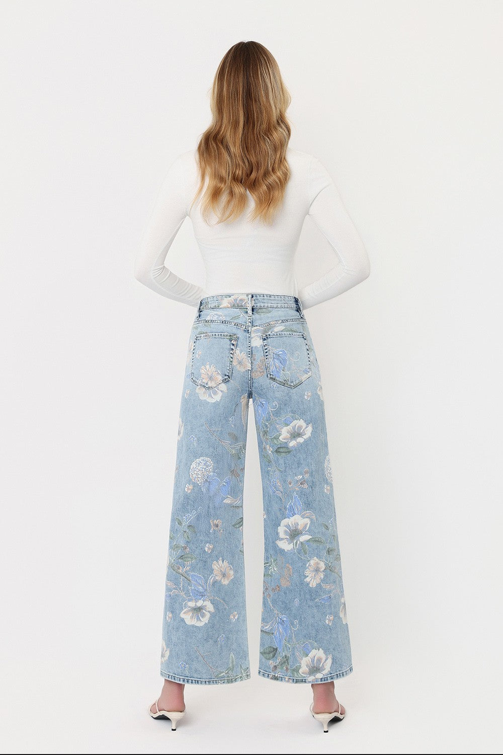 Vervet by Flying Monkey Jeans | Super High Rise Vintage Floral Flare Crop