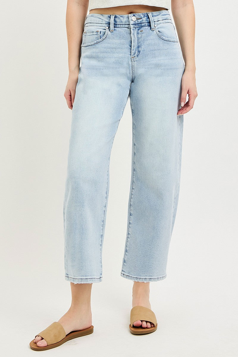 Risen Jeans | Slouchy Crop Barrel Jeans