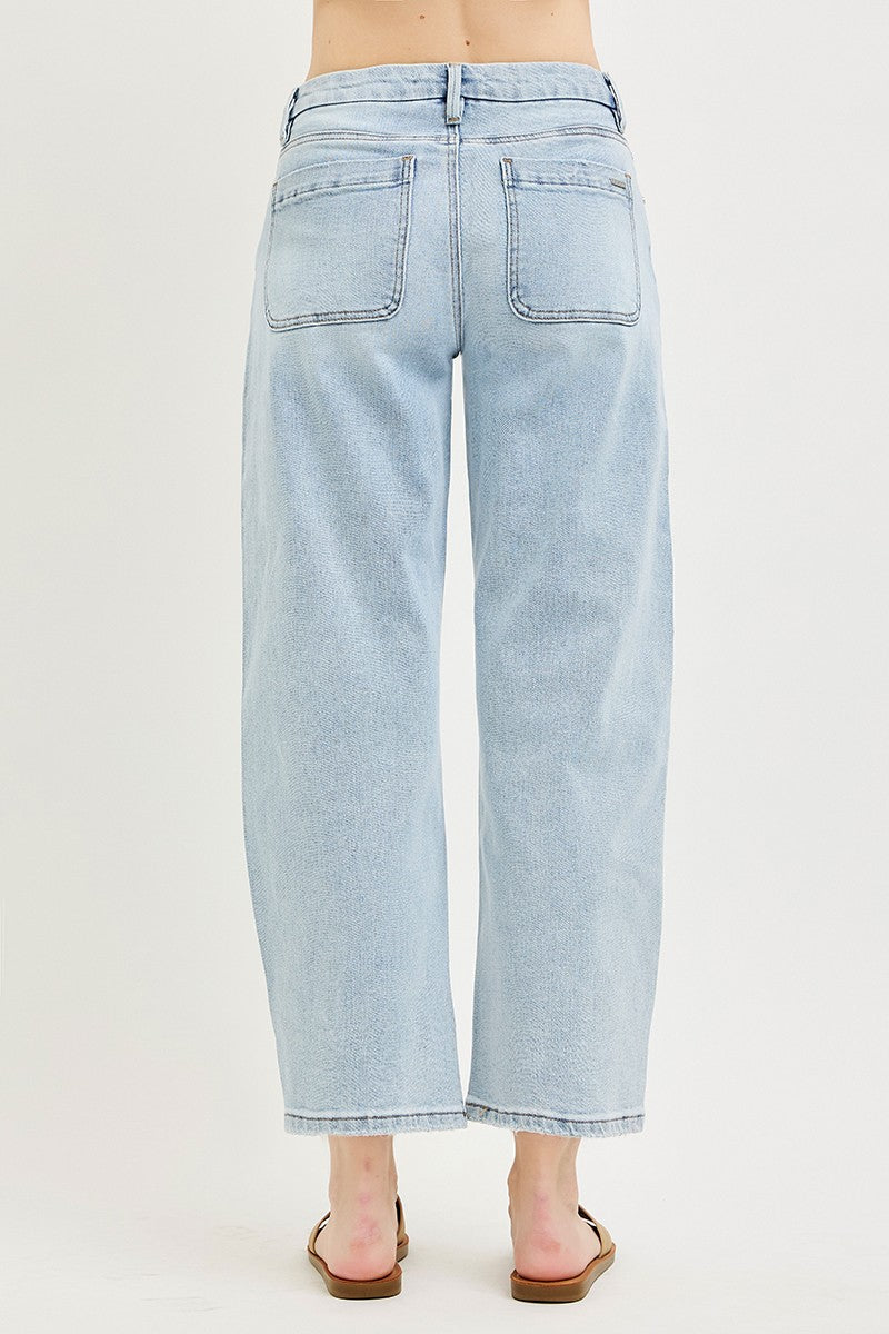 Risen Jeans | Slouchy Crop Barrel Jeans