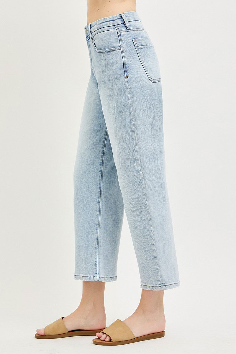Risen Jeans | Slouchy Crop Barrel Jeans