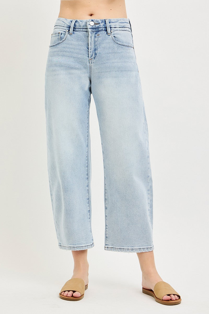 Risen Jeans | Slouchy Crop Barrel Jeans