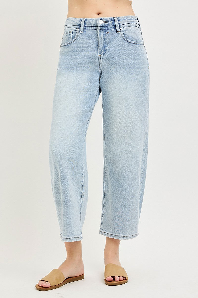 Risen Jeans | Slouchy Crop Barrel Jeans