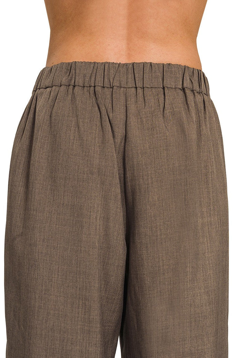 Two Button Dress Pants w/ Lining | Brown