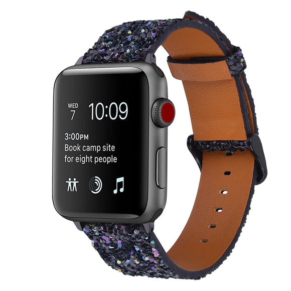 Shiny Glitter Apple Watch Band Midnight Southern Routes