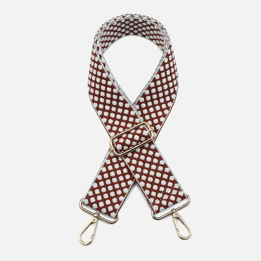 Dotted Adjustable Guitar Strap | Brown