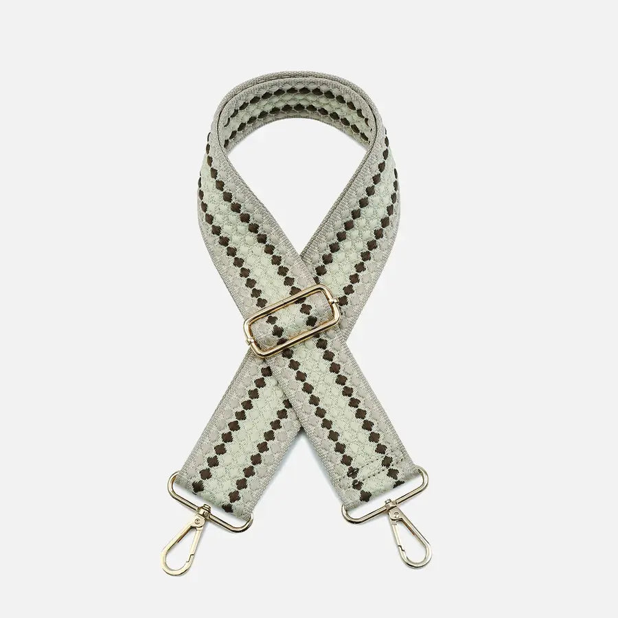 Dotted Adjustable Guitar Strap | Multi Beige