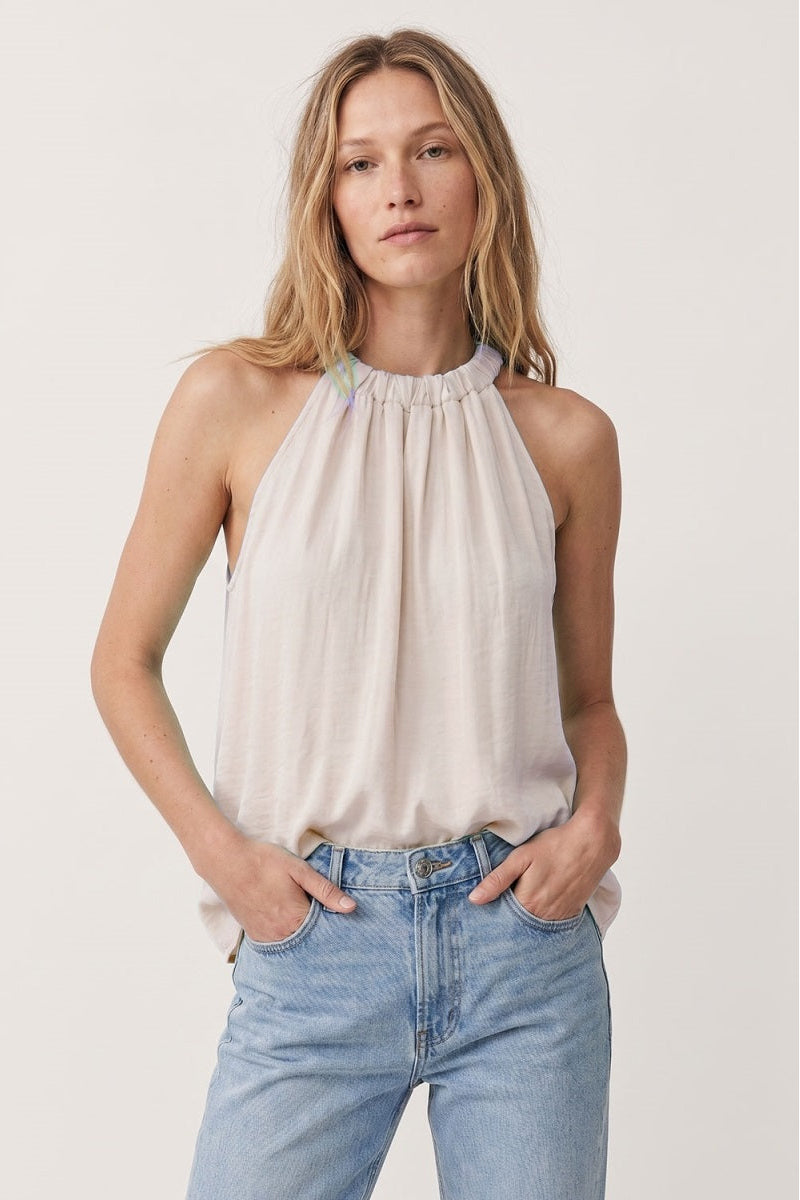 Twisted Halter Style Tie Back Top | Papyrus