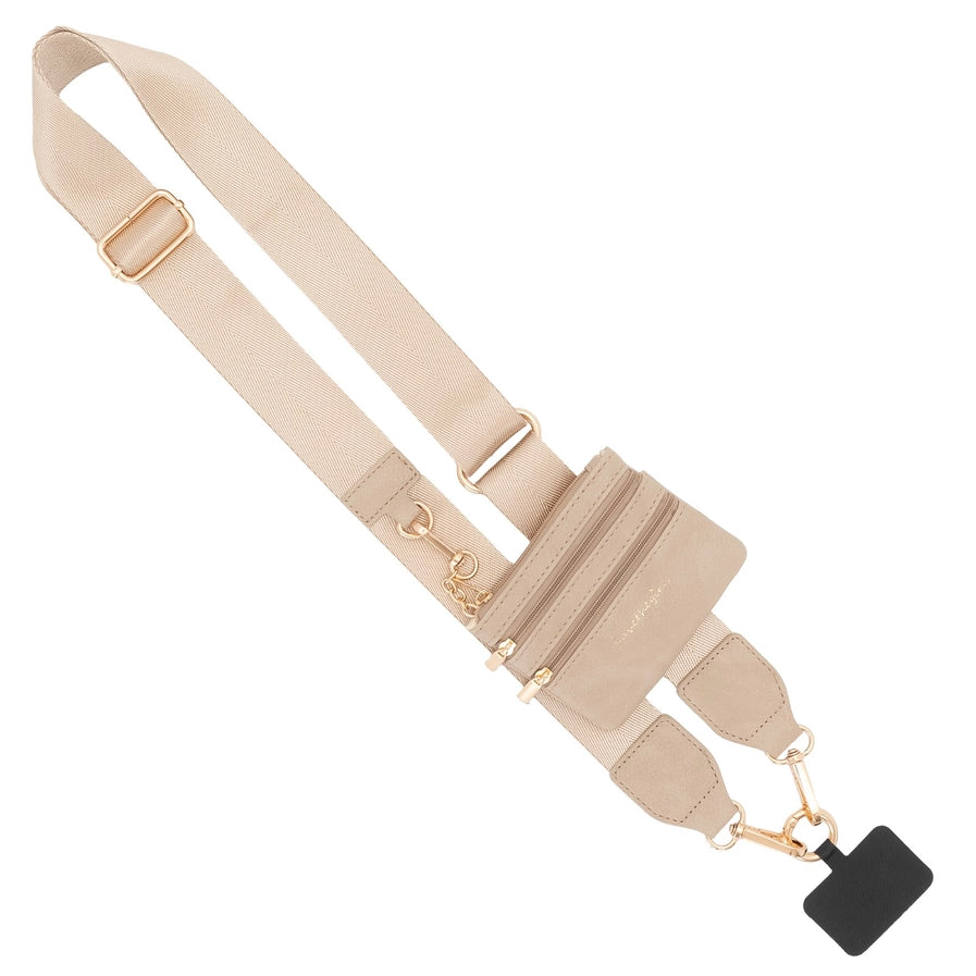 Clip & Go Solid Phone Lanyard | Taupe