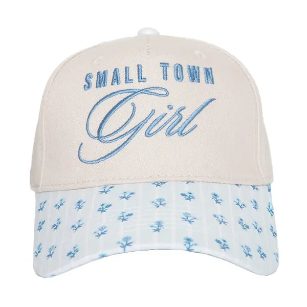 Small Town Girl Trucker Cap | Light Blue Floral