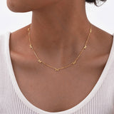 18k Dipped Multi Bow Necklace | Gold