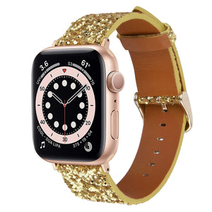 Shiny Glitter Apple Watch Band | Gold