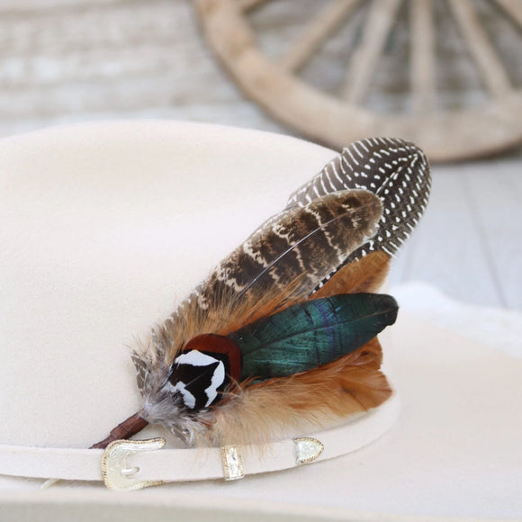 Feather Handmade Bundled Hat Accent | Terlingua