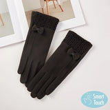 *DOORBUSTER DEAL Bow Knit Cuff Smart Touch Gloves