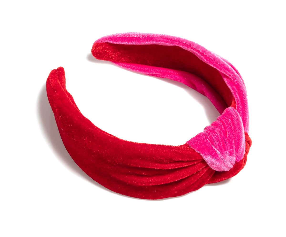 Two Tone Knotted Headband | Red