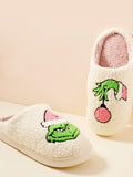 Pink Grinch | Christmas Fuzzy Slippers