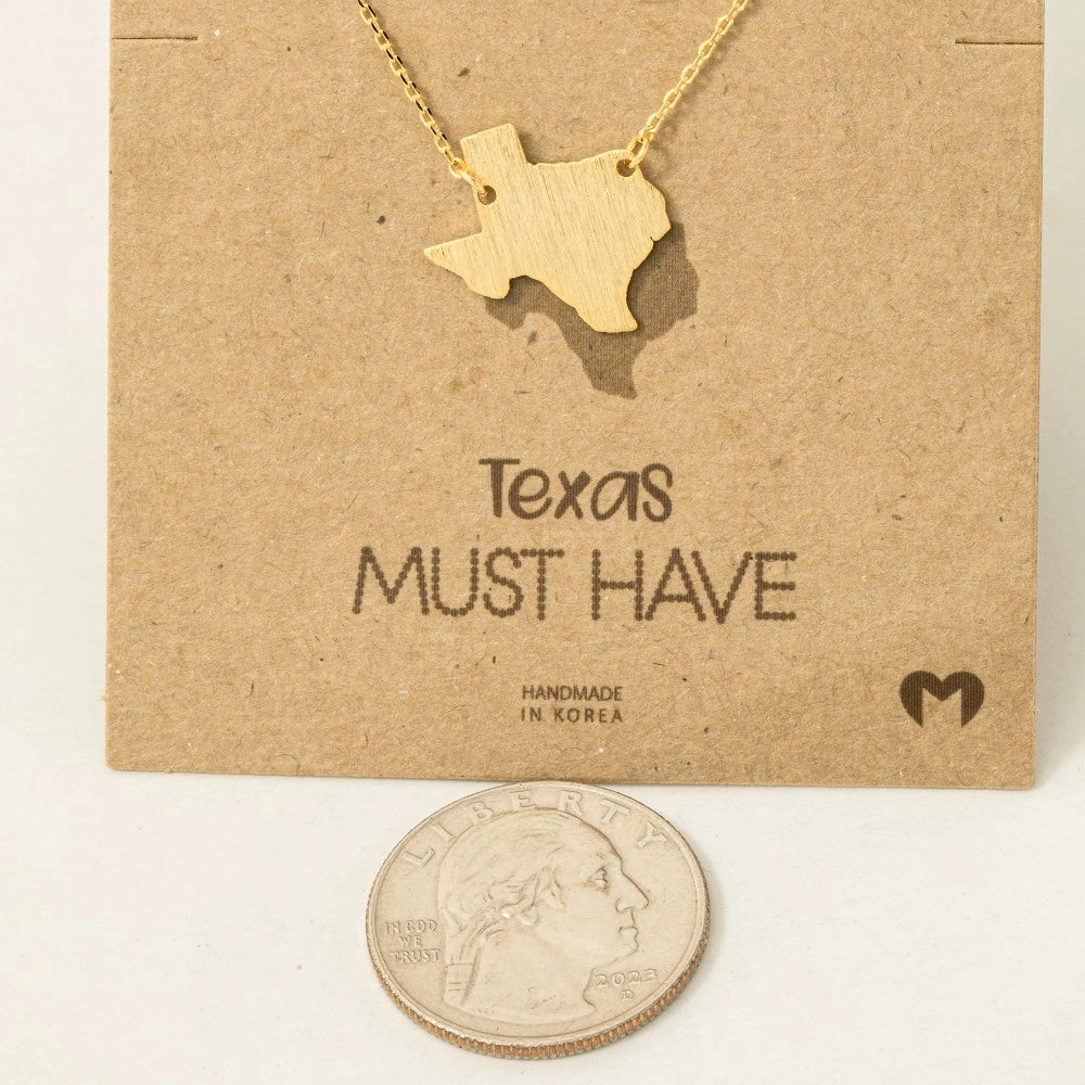 Texas Brushed Necklace | Gold/Silver
