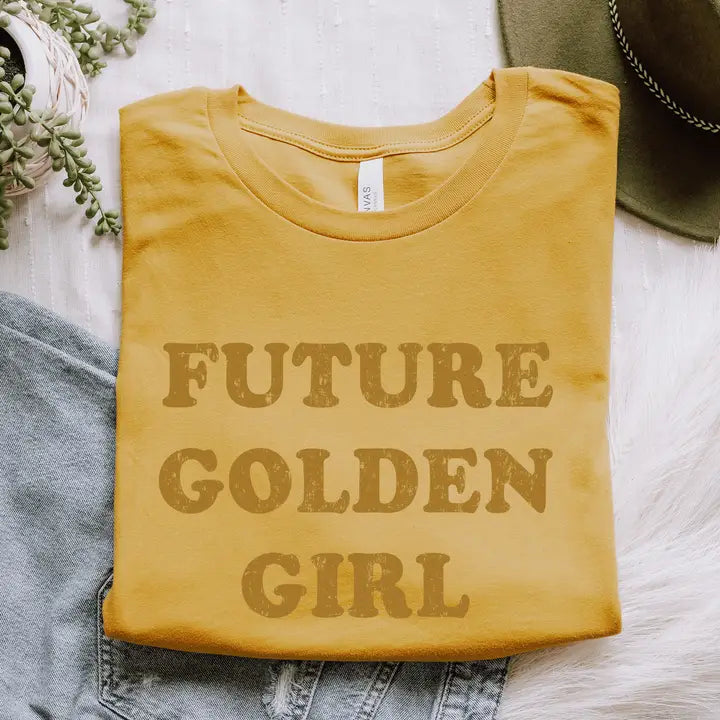 Future Golden Girl Tee | Gold Mustard