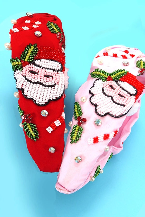 Santa Claus | Christmas Seed Bead Embellished Headband