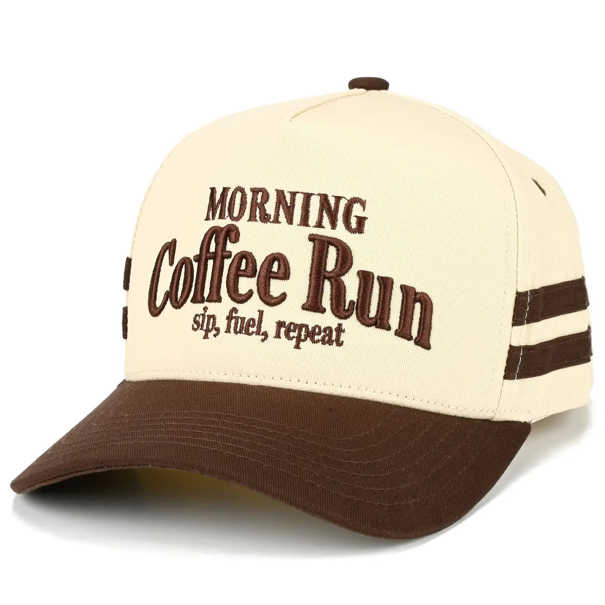 Morning Coffee Run Trucker Cap | Brown