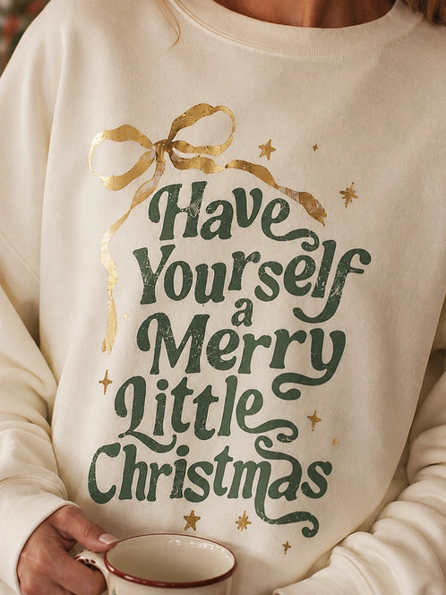 Have Yourself A Merry Little Christmas Sweatshirt | Cream